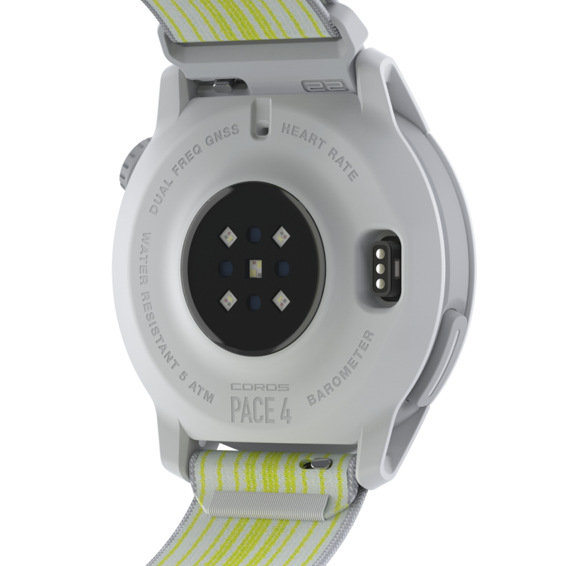 Coros Pace 4 Watch with Nylon Band in White-2
